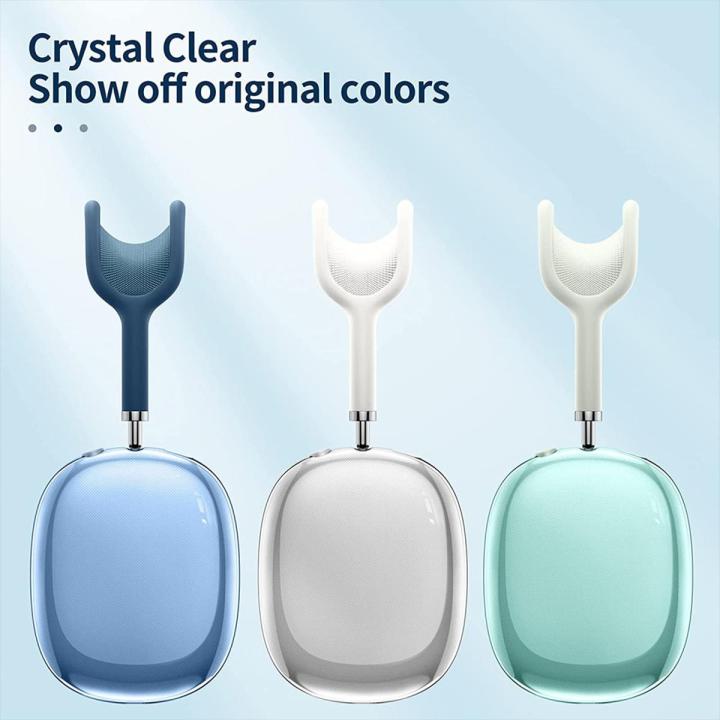 For Airpods Max Transparent TPU Cover For Airpod Max Ear Pads Wireless Headphone Anti-Scratch Accessories Skin Protection Case
