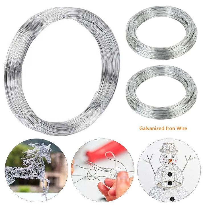 Handmade Solid Wire Galvanized Iron Wire Fine Steel Wire Rope Galvanized Hobby Wire Crafts DIY Projects