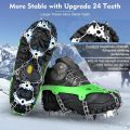 Wirezoll Ice Cleats, Crampons for Hiking Boots and Snow Shoes Climbing Spikes Grippers for Traction with Chains for Men Women. 