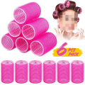 6-Pack Velcro Hair Curler Rollers - Professional Salon Quality Hair Curling Rollers - Self Grip Hair Styling Rollers - Hair Curler Rollers for Women and Men. 