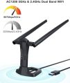 BrosTrend Longe Rannge Model (AC3 V2) (1200Mbps) Dual Band  5GHz/2.4GHz WiFi Adapter.Wireless network speed 867Mbps, 2 X External Antennas,USB 3.0.Compatible with Windows 10/8/7 / XP, Linux Mint, Xubuntu, Zorin, Raspberry Pi 2+, Raspbian, AC3L. 