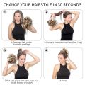 SHANGZI Synthetic Hair Bun Chignon Messy Curly Hair Band Elastic Scrunchy False Hair Pieces For Women Hairpins Black Brown. 