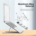 Laptop Stand, Laptop Holder Riser Computer Stand, Adjustable Aluminum Foldable Portable Notebook Stand, Compatible with  Air Pro, HP, Lenovo More 10-15.6” Laptops and Tablets (Silver). 