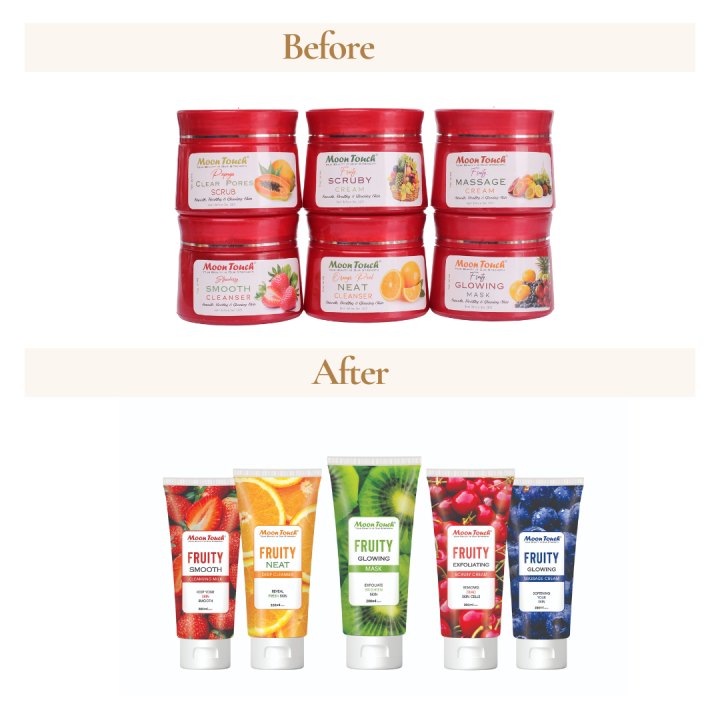Fruity Facial (200ml) With Free Fruity Skin Polish Mini - Fruity Facial 6pcs 200ml | Moon Touch