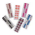 24 Pcs - Artificial Color Full Nails Set For Girls. 