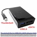 Kanex Thunderbolt to eSATA + USB 3.0 Adapter. 