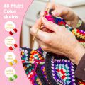 8 PCS Multicolor Embroidery Thread Yarn Set with Free Qureshia Needles | Premium Sewing Kit for Crochet, Hand Stitching & DIY Craft. 