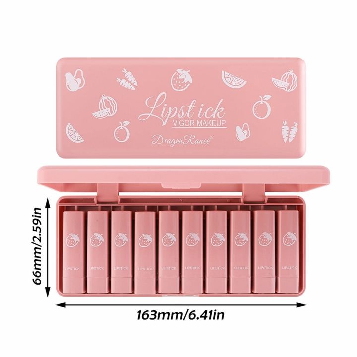 Dragon%20Ranee%20-%2010PCS%20Cute%20Mini%20Matte%20Waterproof%20Lipstick%20With%20Case%20-%20Image%203