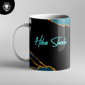 Customize Coffee , Tea Mug with your Name Cloudy Design 19. 