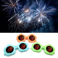 Flower shaped Diffraction Refraction Glasses-3D Rave Grating Special Effect Eyewear Rainbow For Christmas light shows. 