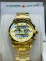 Al-Fajr Azan Watch WL-08L (Golden) Swiss-Made Watch  Brown Leather. 