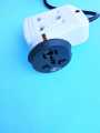 Heavy Duty Universal Extension Board for Washing Machine, AC & Modern Machines – Special Large Plug Socket Design That Fits Big Plugs – Left & Right Side Universal Sockets – With Power Indicator – High Power Electric Extension Lead with Copper Wire for Ho. 