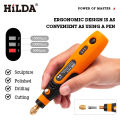HILDA Mini Drill Engraver Electric Cordless Mini Drill Grinder With Rotary Tools For Accessories 3.6V Grinding Machine DIY Tools. 