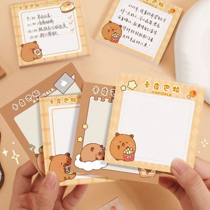 Multifunction Cute Capybara Sticky Note Self-adhesive Notepad Capybara ...