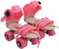 Baby Quad Roller Skates - Toys Adjustable Kids Suitable Quad Roller Skates (Random Color) - Size 6 to 12 Years - Inline Skates Double Row Roller Skates Adjustable Size Children Roller Skates 4 Wheels Skating Shoes Sliding Skates. 
