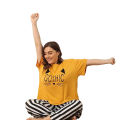 Gothic Printed Cotton Jersey Sleepwear with T-Shirt and Trouser For Women. 