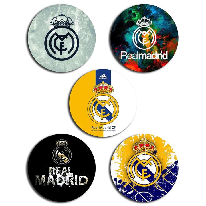Football Button Badges (Real Madrid) Pack of 5