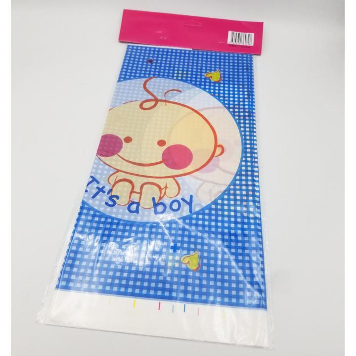 ITS A BOY THEME TABLE COVER BABY SHOWER THEME TABLECOVER ( 108 CM X 180 CM )