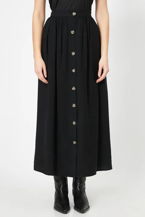 Koton%20Women's%20Black%20Skirt%200KAF70384GW%20-%20Image%204
