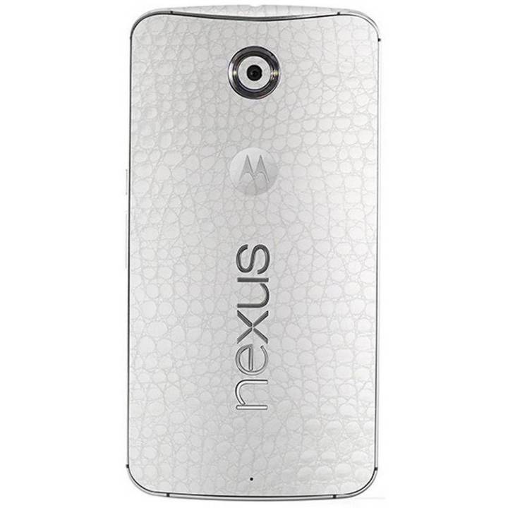 Nexus 6 Crocodile Texture Mobile Skin Case - White