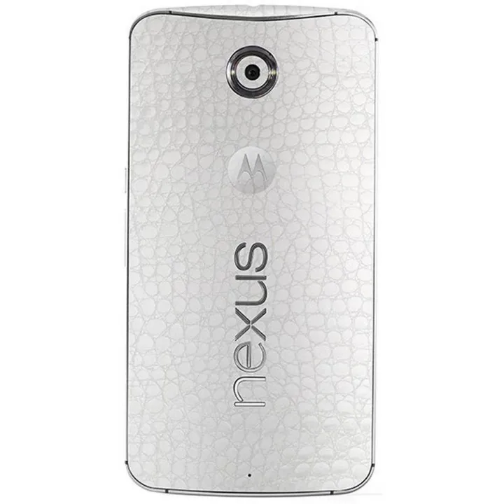 Nexus 6 Crocodile Texture Mobile Skin Case - White