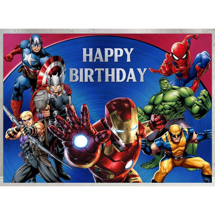 AVENGERS THEME BIRTHDAY PARTY BANNER ( 36 INCHES X 24 INCHES )