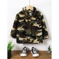 0-3 Years Kid Boy Winter&Autumn Coat Long Sleeve Camouflage Furry Jacket Toddler Baby Girl Plush Jacket Fashion Handsome Style Warm Outfit. 