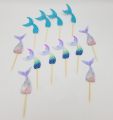 MERMAID THEME CUPCAKE TOPPER PACK OF 10 CUPCAKE TOPPERS. 