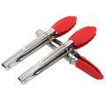 Small Tongs With Silicone Tips 7 Inch Kitchen Tongs – Set Of 3 - Perfect For Serving Food, Cooking, Salad, Grilling Red. 