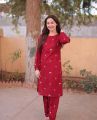 Floral Embroidary 2pc Lelon dress for womens and Girls. 