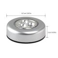 Tiny LED Round Light Stick N Click Self Adhesive Battery Operated Light Torch l ed Mini Night Lamp Bright Light Tap Light. 