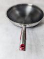 Stainless Steel Frying Pan 316 Stainless Steel Household Flat Bottom Cooking Pan With Steel Handle Double-sided Honeycomb Uncoated Non-stick Pan Home Kitchen Cookware (Color : Black, Size : 34cm). 