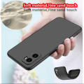 Oppo A76 Matte Black Soft Silicon Back Cover. 