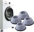 4PCS Floor Mat Elasticity Black Protectors Furniture Anti Vibration Rubber Feet Pads Washing Machine Non Slip Shock Proof Washing Machine Shock Absorption and Anti-shake Foot Pad. 