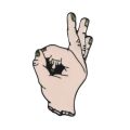 【Heartbeat Girl Store】OK ! Circle Game Meme Hand Hat Pin Middle Finger Rose Cup Emoticon Lapel pins Badges Brooches. 