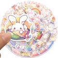 10/50PCS Rainbow Bunny Rabbit Cartoon Cute Stickers Aesthetic Decals for Bike Bottle Suitcase Scrapbooking Children Gift Sticker. 