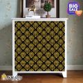 Gift City Presents Golden Foil Kitchen Tile Stickers Multiple Quantity - 12x12 cm Tiles Stickers for Bathroom Kitchen Stickers Wall Wallpaper Border Decoration. 