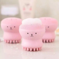 1Pc Silicone Little Octopus Face Cleaning Brushes Facial Cleanser Pore Cleaner Exfoliator Face Scrub Octopus Shape Washing Brush - Random  Color. 