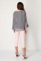 Grey Long Sleeve Chiffon Top. 