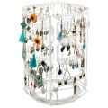 360 Rotating Earring Holder Stand Clear Earrings Organizer, Acrylic Jewelry Storage Display Rack for Earrings Bracelets. 