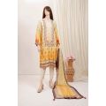 SAYA Printed Zari Filament 3 Piece With Chiffon Dupatta WUNS-2526 Suit For Women. 