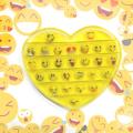 Push Pop Bubble Fidget Spinner Pop It Silicone Toy - 5 inches - Smiley Emoji Heart. 