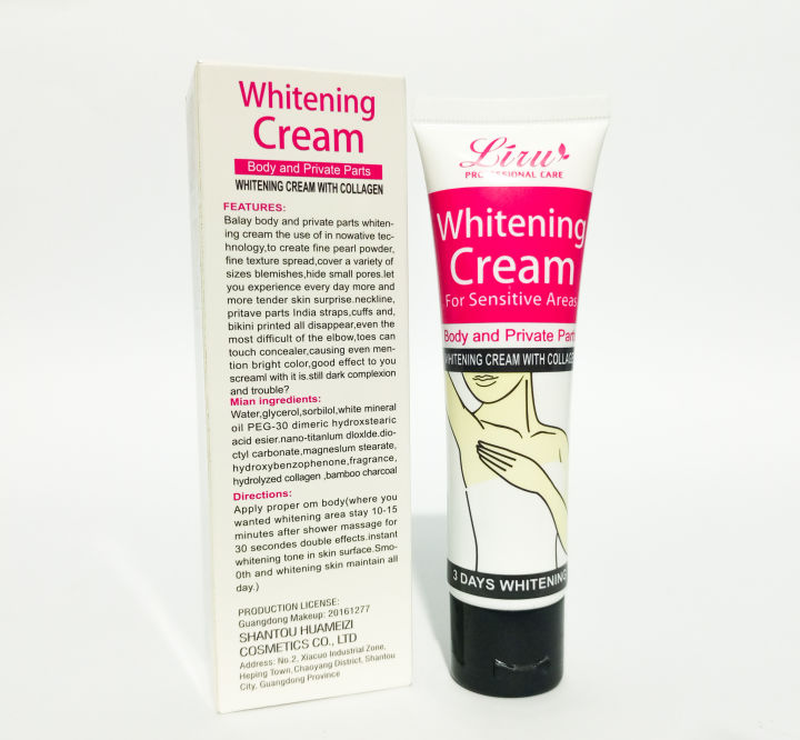 Lizu Professional Care Whitening Cream With Collagen For Private Areas