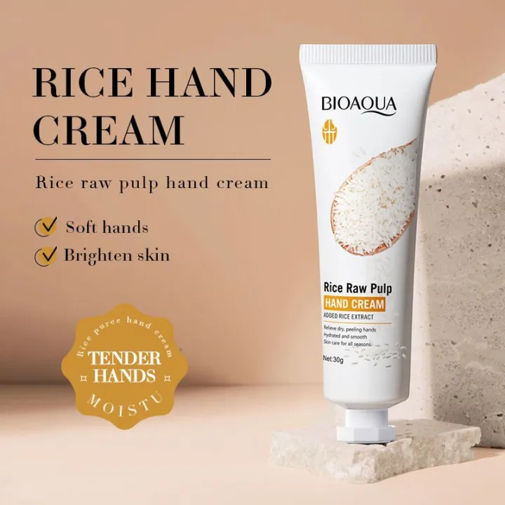 BIOAQUA%20Rice%20Raw%20Pulp%20Hand%20Cream%20Anti%20Chapping%20Anti%20Aging%20Brightening%20&%20Moisturizing%20Cream%20Hand%20Cream%2030g%20-%20BQY15280%20-%20Image%204