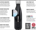 Hot & Cool Stainless Steel Vacuum Insulated Water Bottle, (Black. 