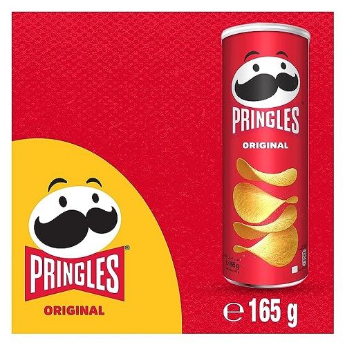 Pringles Potato Chips, Sour Cream and Onion,, RED, Yellow Cheese 165g.