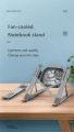 1 pcs Laptop Stand Holder With Cooling Fan Portable Foldable Aluminum Alloy Notebook Holder. 