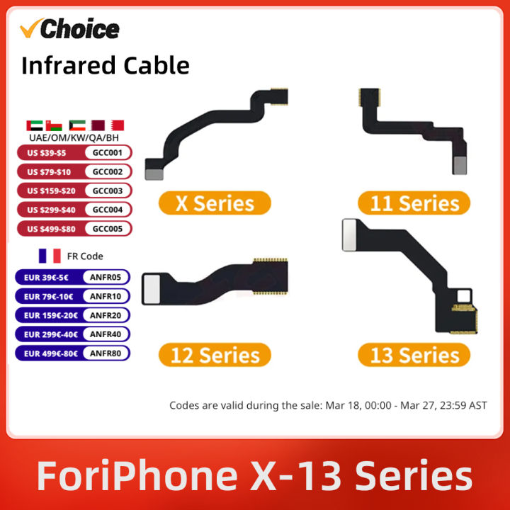 JCID Infrared FPC Flex Cable Face ID Dot Matrix For iPhone 11 12 13 Pro X XR XS MAX For Camera Infrared Short Circuit Repair