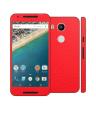 Textured Mobile Skin For  Nexus 5X - Red. 