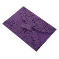 10Pcs/Set Delicate Carved erflies Romantic Wedding Party Invion Card Envelope Invions for Wedding：rple. 